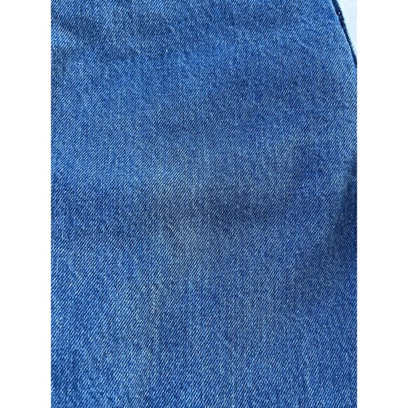 Calvin Klein Wide Leg Fray Bottom Jeans Size 8 100% Cotton Roll Up, High Rise - Picture 8 of 14